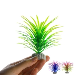 Phụ Kiện Tiểu Cảnh - Mô hình cây rong nhựa 10cm (YR-80) - Tiểu Cảnh Trang Trí Hồ Cá