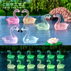 Phụ Kiện Tiểu Cảnh - Hồng hạc nhỏ dạ quang (ZC-1025) - Tiểu Cảnh Trang Trí Chậu Sen đá, Hồ Cá, Bonsai, Terrarium