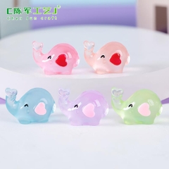 Phụ Kiện Tiểu Cảnh - Voi con dạ quang (ZC-1026) - Tiểu Cảnh Trang Trí Chậu Sen đá, Hồ Cá, Bonsai, Terrarium