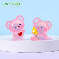 Phụ Kiện Tiểu Cảnh - Gấu con dạ quang, gấu hồng (ZC-1031)-Tiểu Cảnh Trang Trí Chậu Sen đá, Hồ Cá, Bonsai, Terrarium