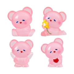 Phụ Kiện Tiểu Cảnh - Gấu con dạ quang, gấu hồng (ZC-1031)-Tiểu Cảnh Trang Trí Chậu Sen đá, Hồ Cá, Bonsai, Terrarium