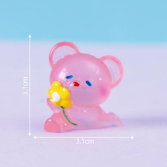 Phụ Kiện Tiểu Cảnh - Gấu con dạ quang, gấu hồng (ZC-1031)-Tiểu Cảnh Trang Trí Chậu Sen đá, Hồ Cá, Bonsai, Terrarium