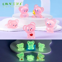 Phụ Kiện Tiểu Cảnh - Gấu con dạ quang, gấu hồng (ZC-1031)-Tiểu Cảnh Trang Trí Chậu Sen đá, Hồ Cá, Bonsai, Terrarium