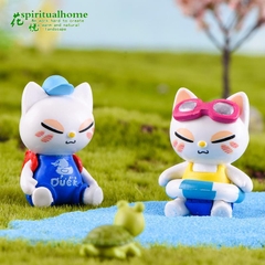 Phụ Kiện Tiểu Cảnh - Mèo KT Kitten Cake (ZC-527) - Tiểu Cảnh Trang Trí Chậu Sen đá, Hồ Cá, Bonsai, Terrarium
