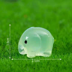 Phụ Kiện Tiểu Cảnh - Voi Con Dạ Quang (ZC-1072) - Tiểu Cảnh Trang Trí Hồ Cá, Bonsai, Terrarium