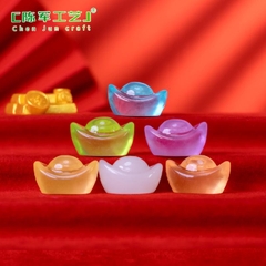 Phụ Kiện Tiểu Cảnh - Đĩnh Vàng Dạ Quang (ZC-1087) - Tiểu Cảnh Trang Trí Hồ Cá, Bonsai, Terrarium