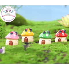 Mô Hình Nhà Nấm (ZC-706) - Mô hình phụ kiện trang trí sen đá, terrarium, hồ cá, bàn làm việc, bàn học