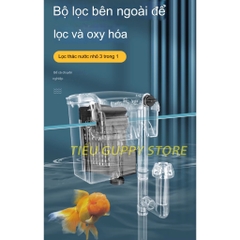 Lọc Thác - Lọc Treo Hồ Cá Jeneca XP-06L Tích Hợp Lọc Ván và Vòng Quay Nước - Lọc Dành Cho Hồ Cá Nhỏ