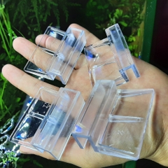Giá Đỡ Nắp Bể Kính Acrylic siêu trong - Miếng đỡ nắp Hồ cá (kẹp kính 6mm, 8mm, 10mm, 12mm)