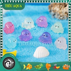 Phụ Kiện Tiểu Cảnh - Mô Hình Bạch Tuộc Dạ Quang (ZC-211) - Trang Trí Chậu Sen đá, Hồ Cá, Bonsai, Terrarium