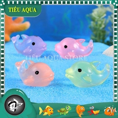 Phụ Kiện Tiểu Cảnh - Mô Hình Cá Heo Dạ Quang - Tiểu Cảnh Trang Trí Chậu Sen đá, Hồ Cá, Bonsai, Terrarium (PK-892)