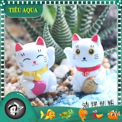 Phụ Kiện Tiểu Cảnh - Mô Hình Mèo Thần Tài Mini ( ZC - 431) - Tiểu Cảnh Trang Trí Chậu Sen đá, Hồ Cá, Bonsai, Terrarium