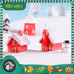Phụ Kiện Tiểu Cảnh -Mô hình Nhà Tuyết Phủ (ZC-295) Noel, Giáng Sinh - Tiểu Cảnh Trang Trí Chậu Sen đá, Bonsai, Terrarium