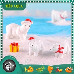 Phụ Kiện Tiểu Cảnh - Mô hình Noel, Giáng Sinh, Gấu Bắc Cực (ZC-334) - Tiểu Cảnh Trang Trí
