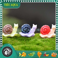 Phụ Kiện Tiểu Cảnh - Mô Hình Ốc Sên Ba Màu ( ZC - 183) - Tiểu Cảnh Trang Trí Chậu Sen đá, Hồ Cá, Bonsai, Terrarium