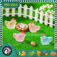 Phụ Kiện Tiểu Cảnh - Gà Mái, Gà Mẹ, Gà Dạ Quang (ZC-987) - Tiểu Cảnh Trang Trí Chậu Sen đá, Hồ Cá, Bonsai, Terrarium