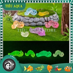 Phụ Kiện Tiểu Cảnh - Sâu Con Dạ Quang (ZC-1073) - Tiểu Cảnh Trang Trí Hồ Cá, Bonsai, Terrarium