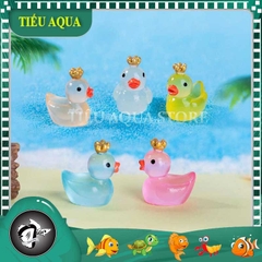 Phụ Kiện Tiểu Cảnh - Vịt Vương miện Dạ Quang (ZC-997) - Tiểu Cảnh Trang Trí Chậu Sen đá, Hồ Cá, Bonsai, Terrarium