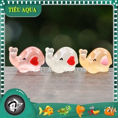 Phụ Kiện Tiểu Cảnh - Voi con dạ quang (ZC-1026) - Tiểu Cảnh Trang Trí Chậu Sen đá, Hồ Cá, Bonsai, Terrarium