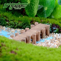 Phụ Kiện Tiểu Cảnh -  Cầu Trụ Gỗ (ZC-230) - Tiểu Cảnh Trang Trí Chậu Sen đá, Hồ Cá, Bonsai, Terrarium