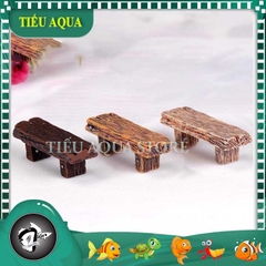 Phụ Kiện Tiểu Cảnh - Ghế Băng Bằng Gỗ (ZC-111) - Tiểu Cảnh Trang Trí Chậu Sen đá, Hồ Cá, Bonsai, Terrarium