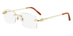 Gọng Cartier CT0069O-001 vàng nguyên khối chính hãng