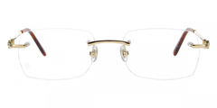 Gọng Cartier CT0069O-001 vàng nguyên khối chính hãng