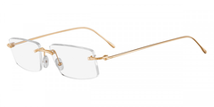 Gọng Cartier CT0070O-003 vàng nguyên khối chính hãng