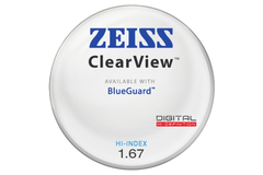 Tròng kính lọc ánh sáng xanh ZEISS ClearView Duravison Platinum 1.60