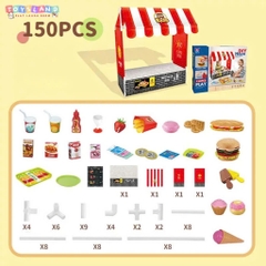 XJ378  HỘP LỀU QUẦY THỨC ĂN NHANH 150 MIẾNG