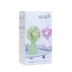HL046A  HỘP QUẠT HOA TAY CẦM PIN SẠC - HỒNG