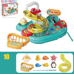1203-5-6  HỘP CÂU CÁ NƯỚC PIN CẦU TUỘT - XANH DƯƠNG