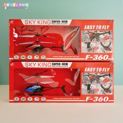 F-360  HỘP MÁY BAY TRỰC THĂNG ĐIỀU KHIỂN TRÊN KHÔNG, 2 TẦNG, CÓ SẠC USB - XANH DƯƠNG