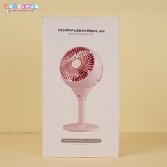 XM66-33  HỘP QUẠT BÀN PIN + SẠC USB   Desktop USB Charging Fan - XANH LÁ