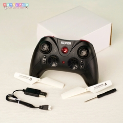 H235-1  HỘP MÁY BAY DRONE ĐIỀU KHIỂN TRÊN KHÔNG 4 CÁNH QUẠT, CÓ SẠC USB - XANH DƯƠNG