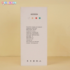XM66-33  HỘP QUẠT BÀN PIN + SẠC USB   Desktop USB Charging Fan - XANH LÁ