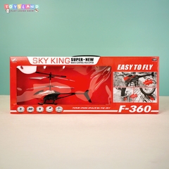 F-360  HỘP MÁY BAY TRỰC THĂNG ĐIỀU KHIỂN TRÊN KHÔNG, 2 TẦNG, CÓ SẠC USB - XANH DƯƠNG