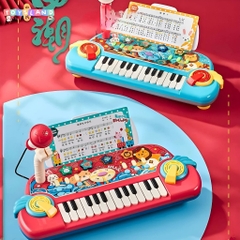 808-16B HỘP ĐÀN PIANO PIN THÚ + MICRO - ĐỎ
