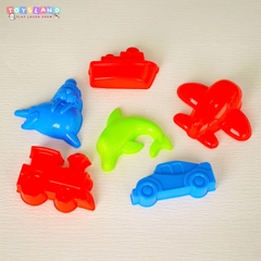 3395  HỘP ĐẤT SÉT CÁT NẶN XE, TÀU, XE LỬA, MÁY BAY + 2 TÚI