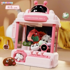 702-75/TL HỘP MÁY ĐIỀU KHIỂN GẮP THÚ NHỒI BÔNG PIN NHẠC ĐÈN - PINK/WHITE