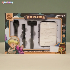 9808  HỘP KHẢO CỔ LÂU ĐÀI HÓA THẠCH