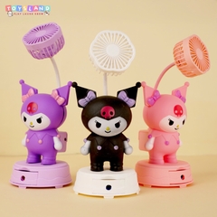 BJJ288-1  HỘP QUẠT PIN SANRIO + SẠC USB ĐỦ MẪU - TÍM