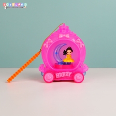 LỒNG ĐÈN PIN TRUNG THU CỔ XE CÔNG CHÚA | HỒNG | QF07-15