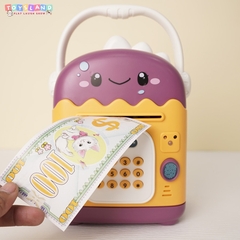 7806A HỘP MÁY RÚT TIỀN ATM PIN KHỦNG LONG ĐEO HEADPHONE (VÂN TAY) Dinosaur 7806-A - XANH LÁ
