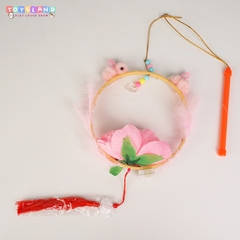 LỒNG ĐÈN TRUNG THU VÒNG HOA THỎ NGỌC | HỒNG | 45252