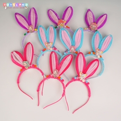 SET 10 CÁI BĂNG ĐÔ CÀI TÓC KẼM NHUNG CÓ ĐÈN | HỒNG | 45251