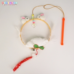 LỒNG ĐÈN TRUNG THU VÒNG HOA THỎ NGỌC | TRẮNG | 45252