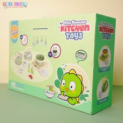 HY02-1  HỘP BẾP ĐIỆN TỪ PIN KHỦNG LONG, NỒI, ẤM NƯỚC, MUỖNG