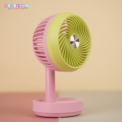 677-40C  HỘP QUẠT PIN + SẠC USB ĐỦ MẪU - HỒNG VÀNG