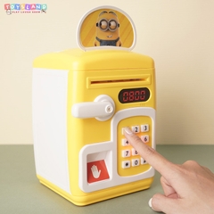 YHD3002  HỘP MÁY RÚT TIỀN ATM PIN DOREMON, MÈO KITTY (VÂN TAY)   YHD-3002 - MINION